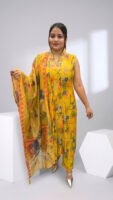 MultiColor Sleeveless Kurta Set