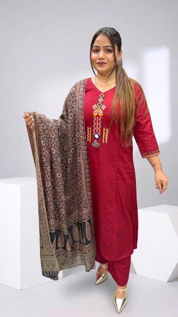 Red Kurta Set