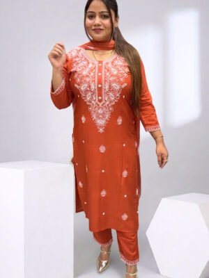 Orange Kurta Set